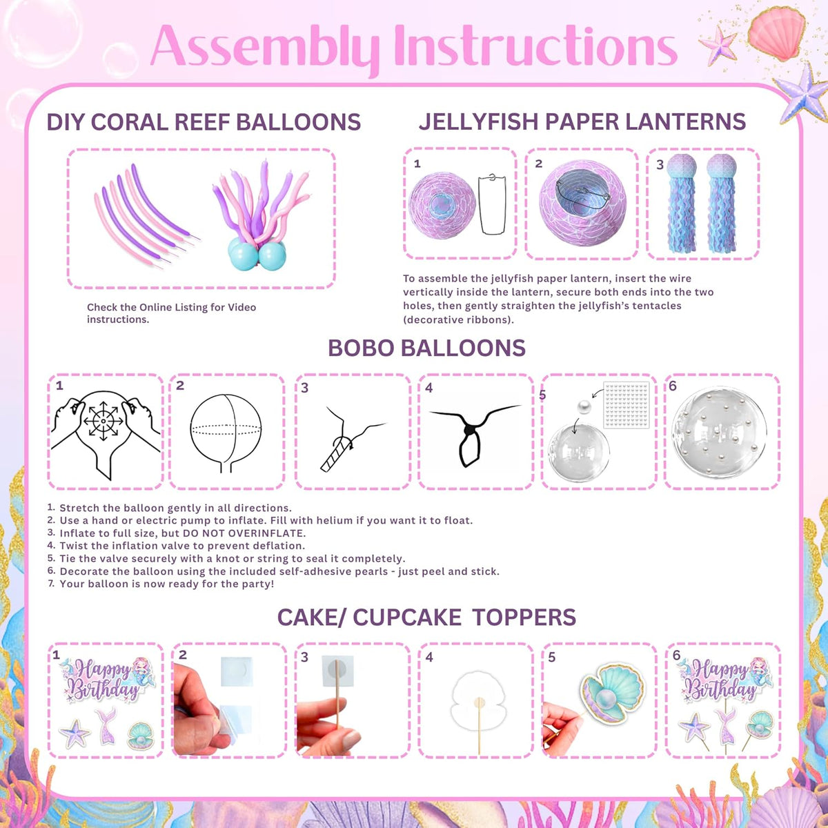 Mermaid Birthday Decorations for Girls
