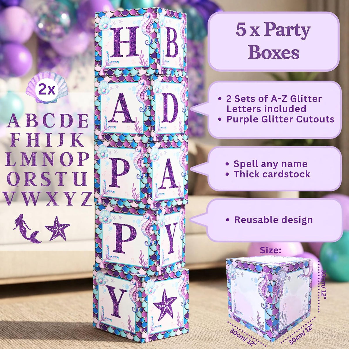 Little Mermaid Birthday Decorations Kit