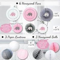 Girl Baby Shower Decorations | Elephant Theme.