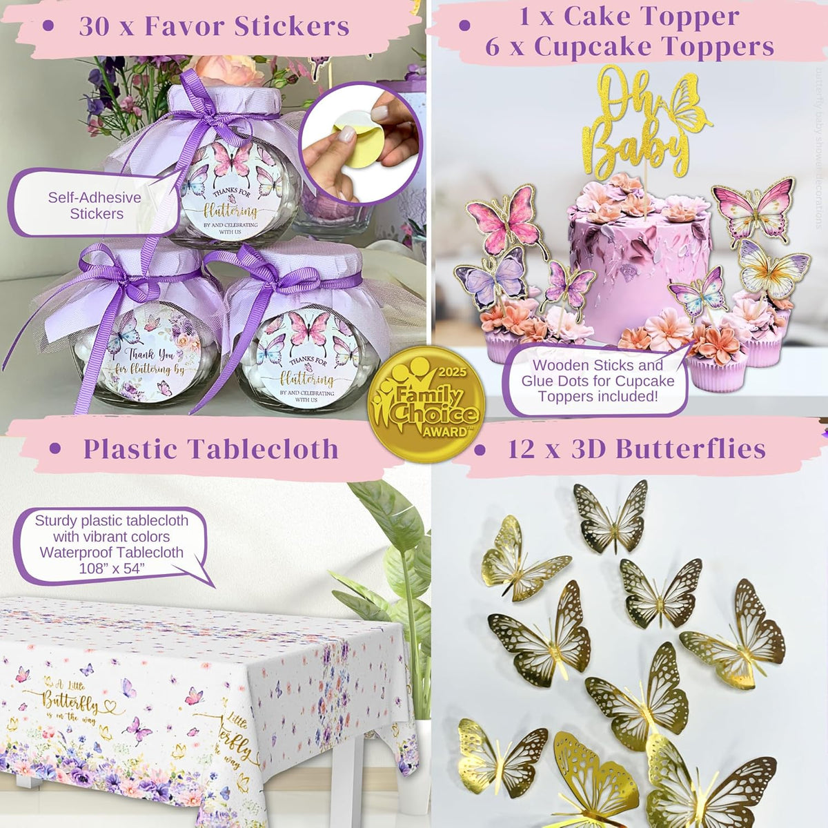 Butterfly Baby Shower Decorations for Girl