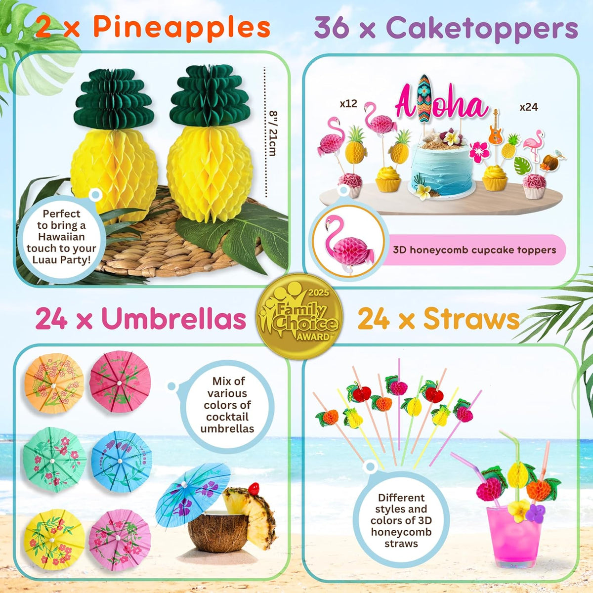 Luau Party Decorations Set – Hawaiian Birthday Party Decor