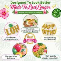 Luau Birthday Party Decorations Set for 25 guests