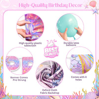 Mermaid Birthday Decorations for Girls