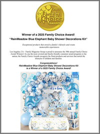 187 pc Premium Elephant Baby Shower Decorations for Boy