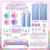 Mermaid Birthday Decorations for Girls