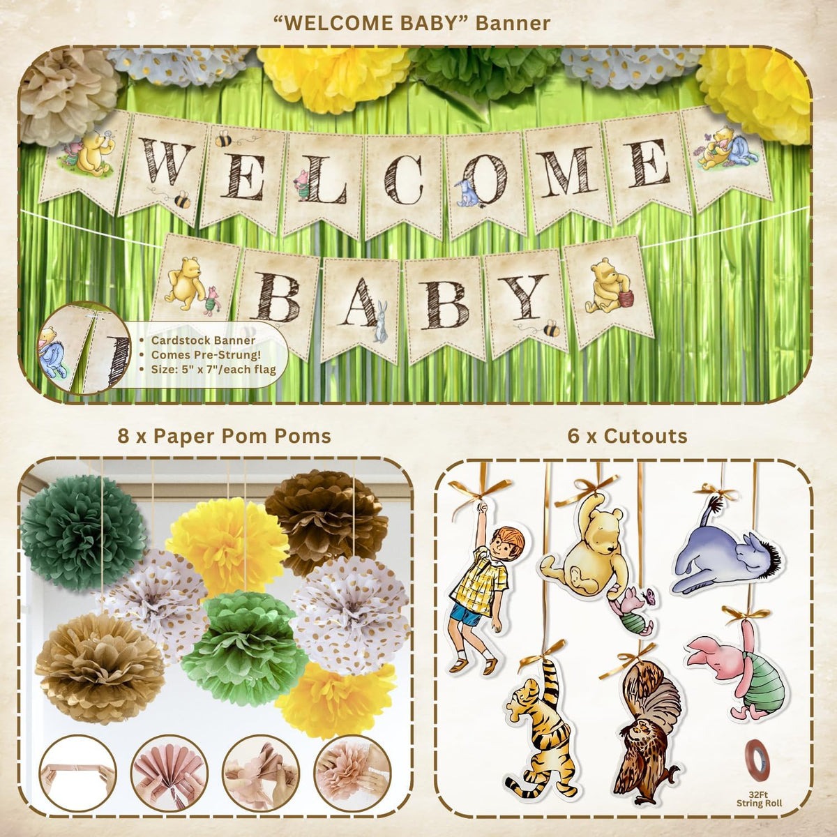 Winnie the Pooh Baby Shower Decorations