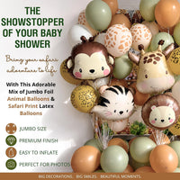 Safari Baby Shower Decorations, Jungle Animal Party Set