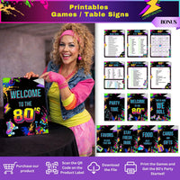 Back to the 80s Birthday Party Decorations
