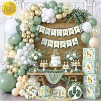 Sage Green Baby Shower Decorations, Gender Neutral