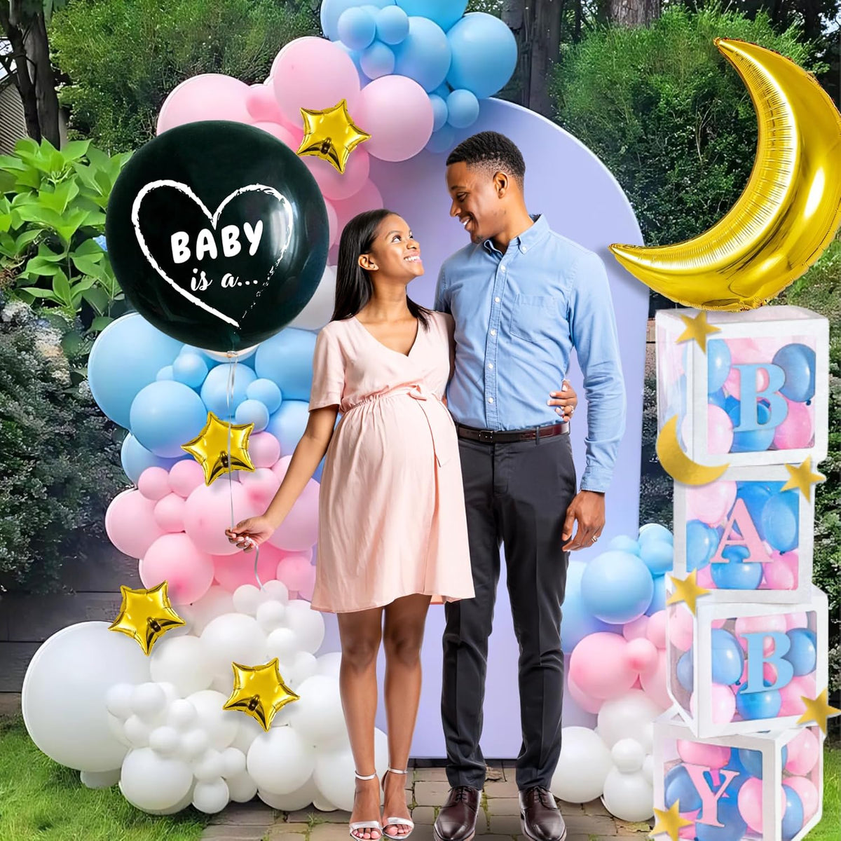 191 PC Premium Twinkle Twinkle Little Star Gender Reveal Decorations
