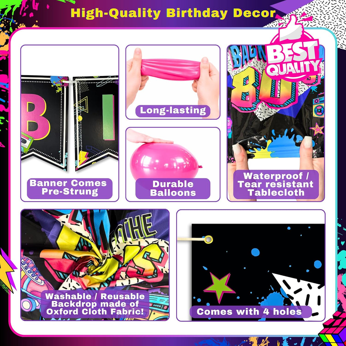 Back to the 80s Birthday Party Decorations