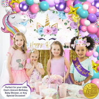 Unicorn Birthday Decorations for Girls Kit.