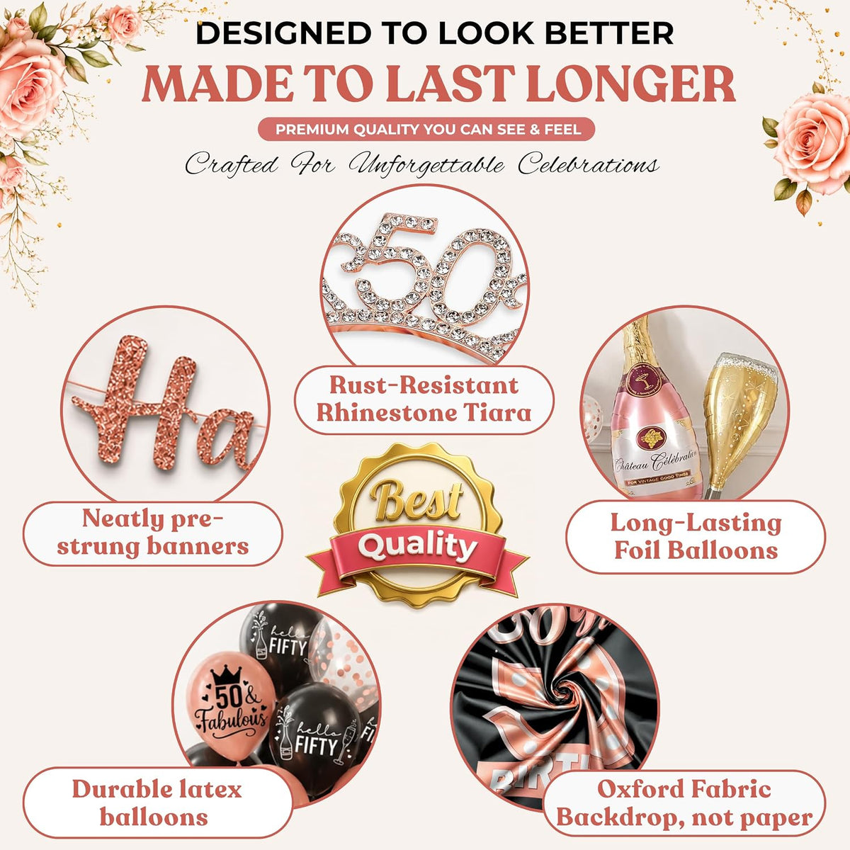 50th Birthday Decorations for Women