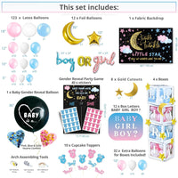 191 PC Premium Twinkle Twinkle Little Star Gender Reveal Decorations