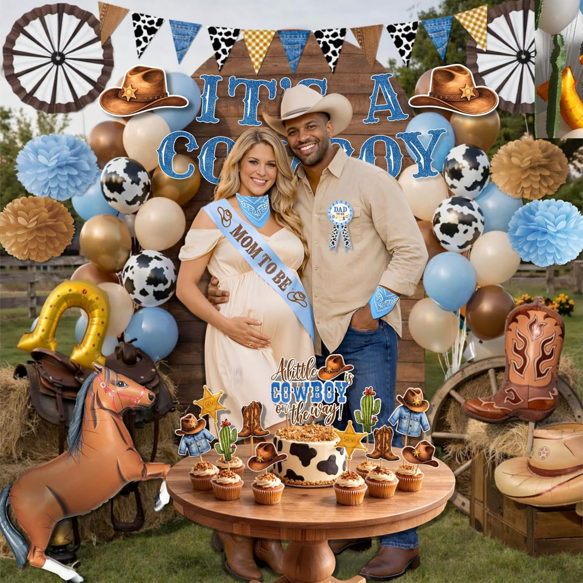 Cowboy Baby Shower Decorations for Boy
