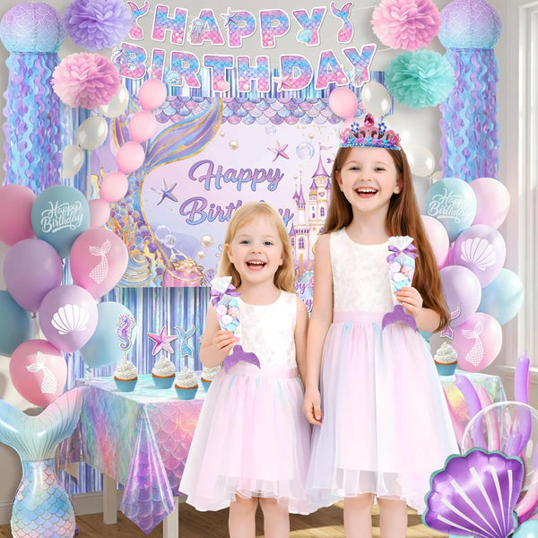Mermaid Birthday Decorations for Girls