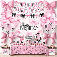 Pink Bow Birthday Decorations