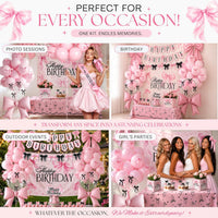 Pink Bow Birthday Decorations