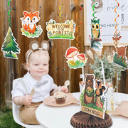 21 Pc Woodland Baby Shower, Birthday Decorations for Boys & Girls.