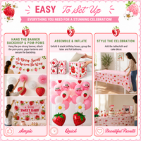 Berry Sweet Baby Shower Decorations, Strawberry Theme Set