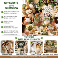 Safari Baby Shower Decorations, Jungle Animal Party Set