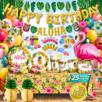 Luau Birthday Party Decorations Set for 25 guests