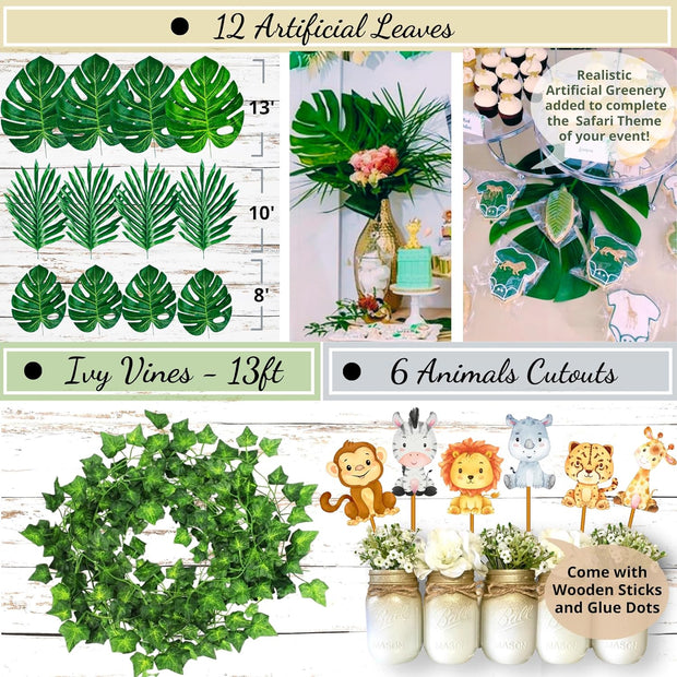 Premium Safari Baby Shower Decorations for Boy Jungle Theme Baby Shower Decor..