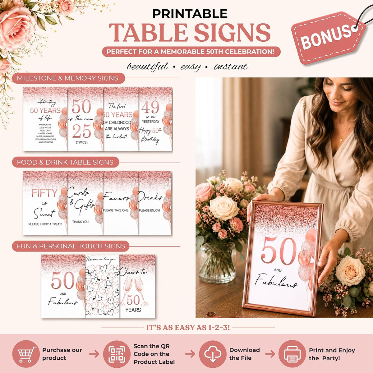 50th Birthday Decorations for Women