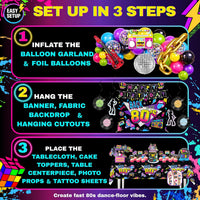 Back to the 80s Birthday Party Decorations