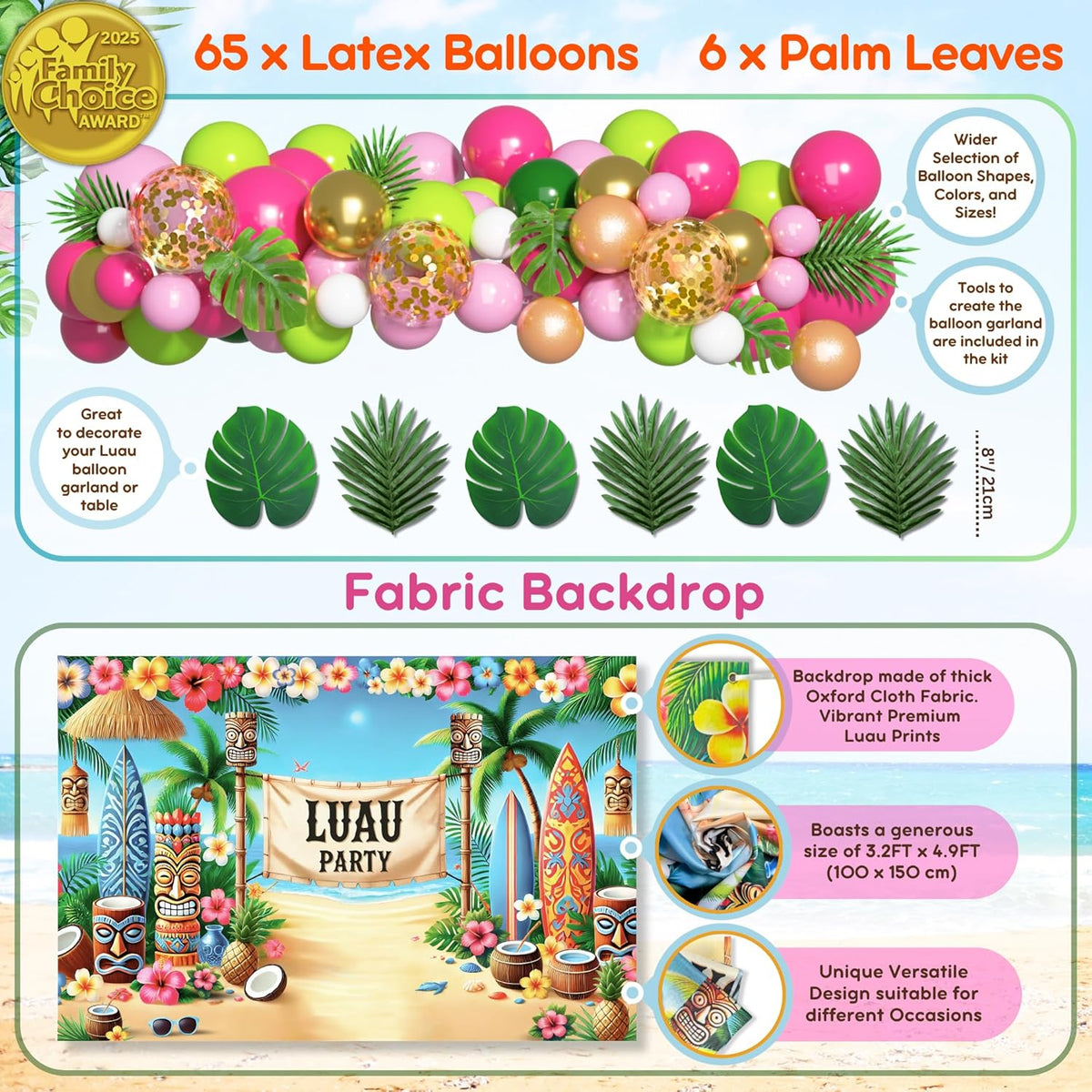 Luau Party Decorations Set – Hawaiian Birthday Party Decor