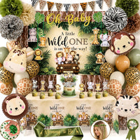 Safari Baby Shower Decorations, Jungle Animal Party Set