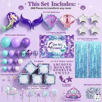 Little Mermaid Birthday Decorations Kit
