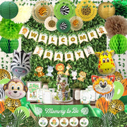 Premium Safari Baby Shower Decorations for Boy Jungle Theme Baby Shower Decor..