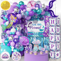 Little Mermaid Birthday Decorations Kit