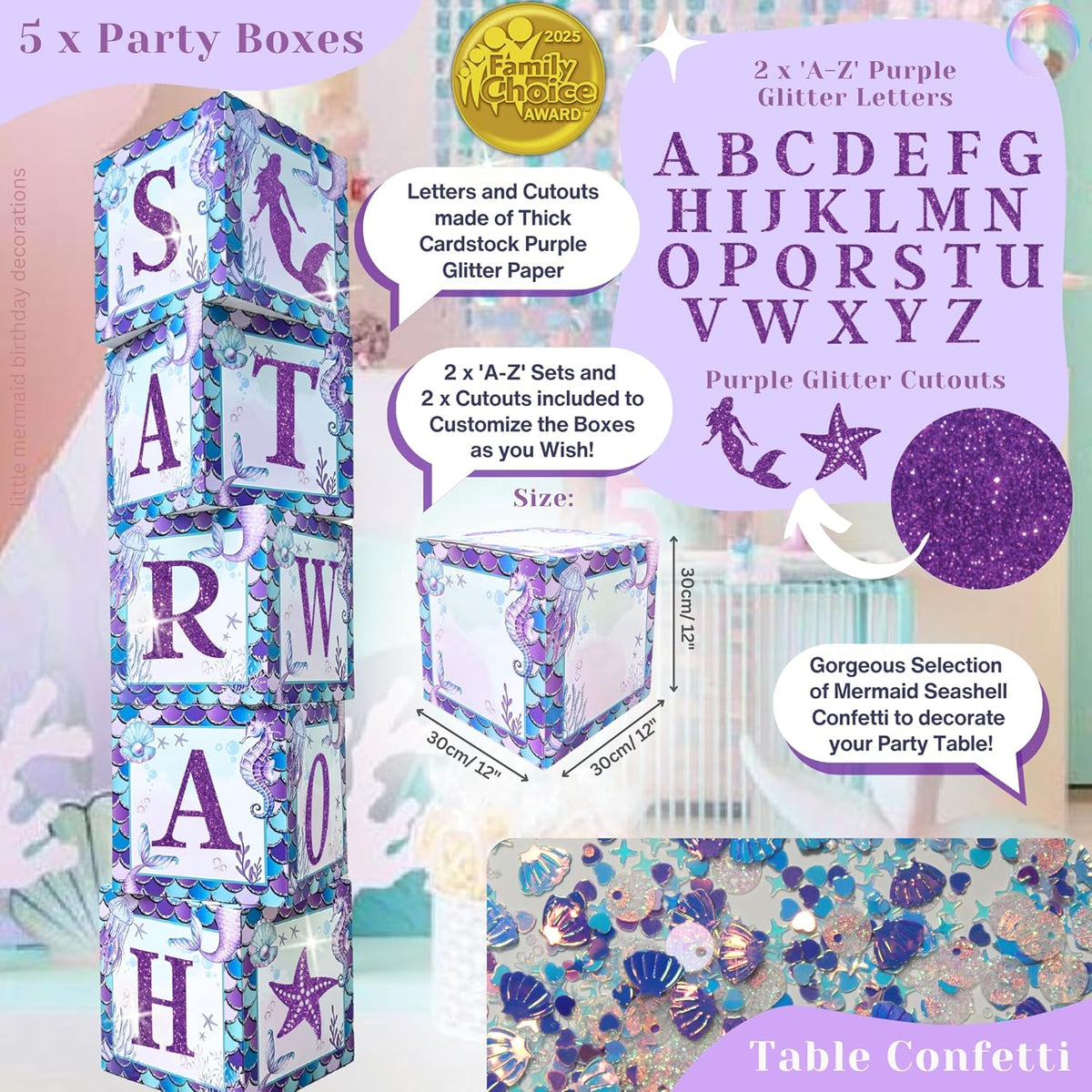 Little Mermaid Birthday Decorations Kit
