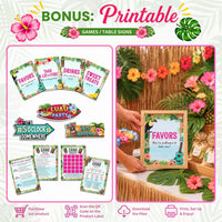 Luau Birthday Party Decorations Set for 25 guests