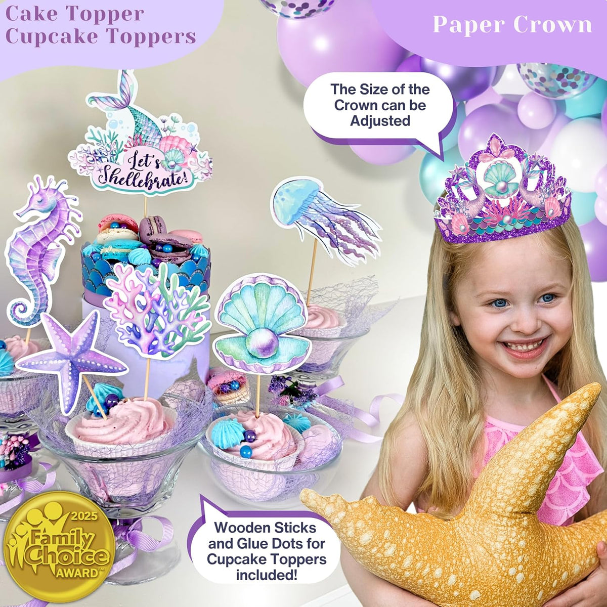 Little Mermaid Birthday Decorations Kit