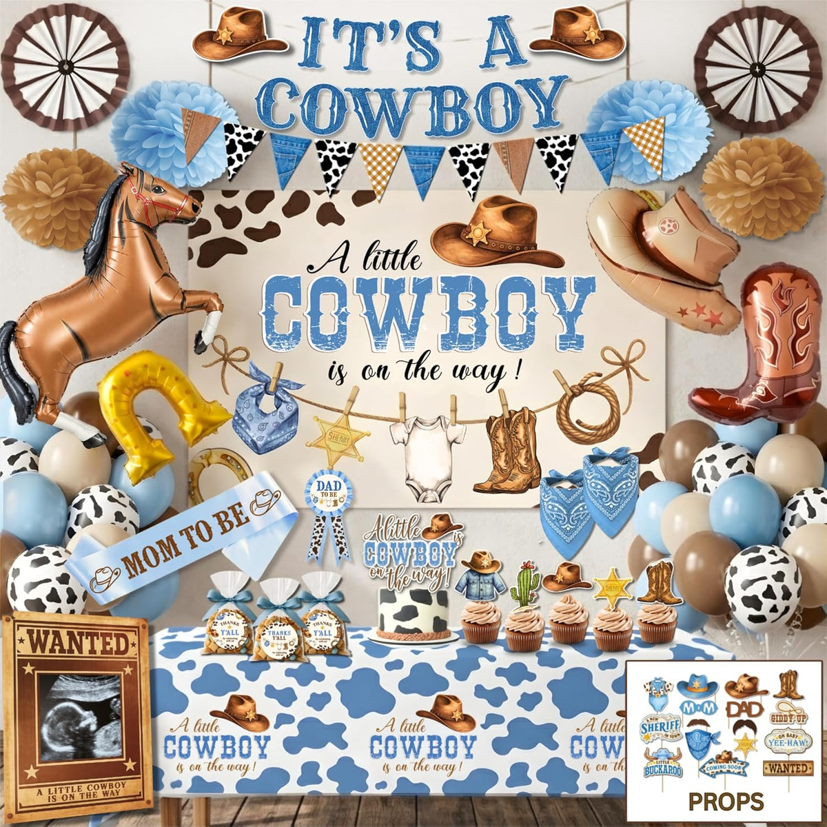 Cowboy Baby Shower Decorations for Boy