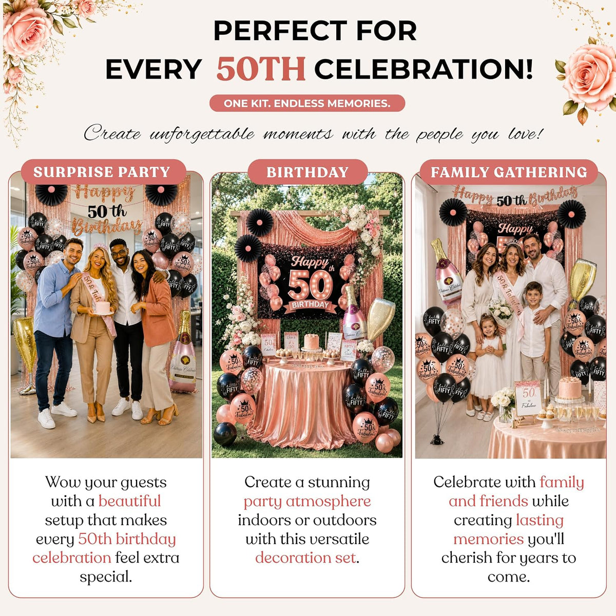 50th Birthday Decorations for Women