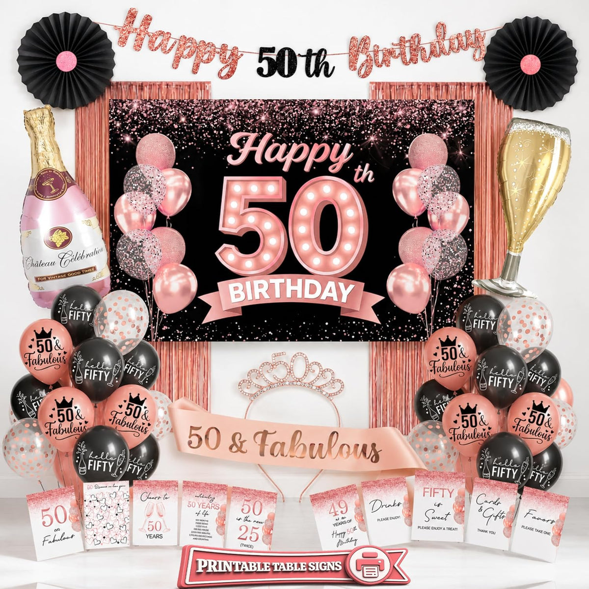 50th Birthday Decorations for Women