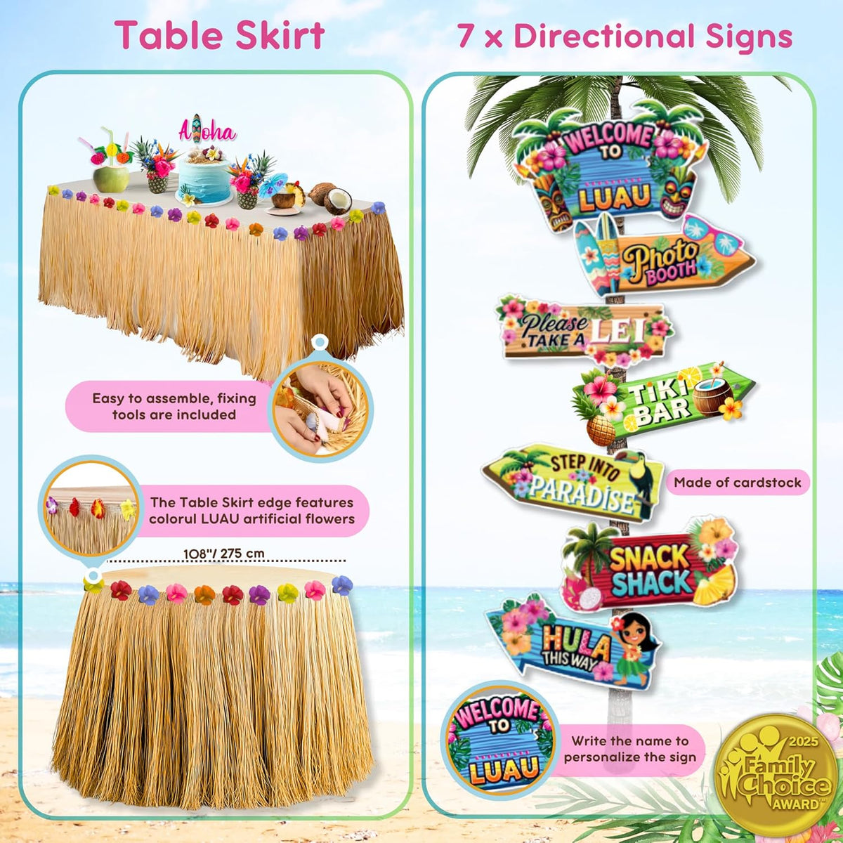 Luau Party Decorations Set – Hawaiian Birthday Party Decor