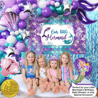 Little Mermaid Birthday Decorations Kit