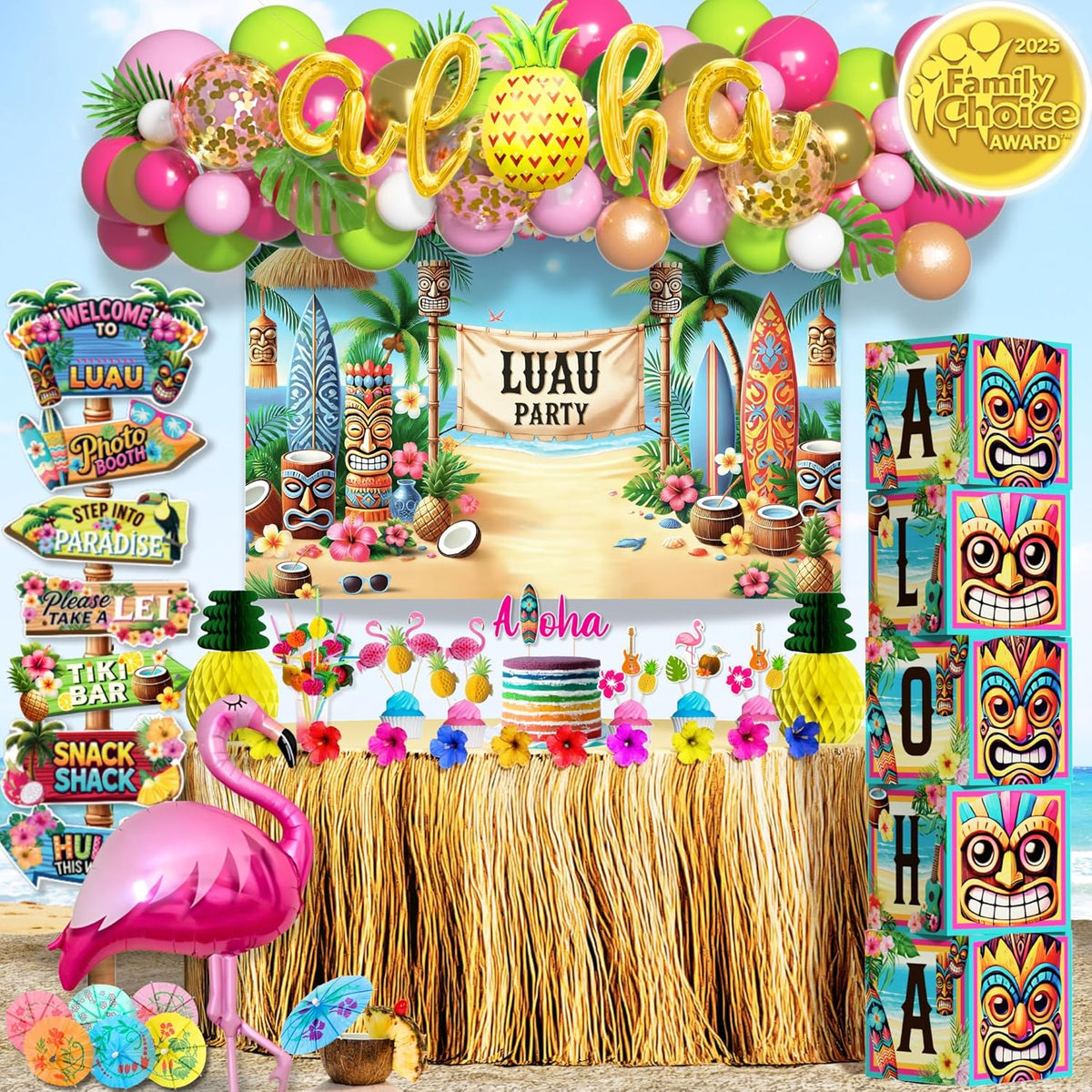 Luau Party Decorations Set – Hawaiian Birthday Party Decor
