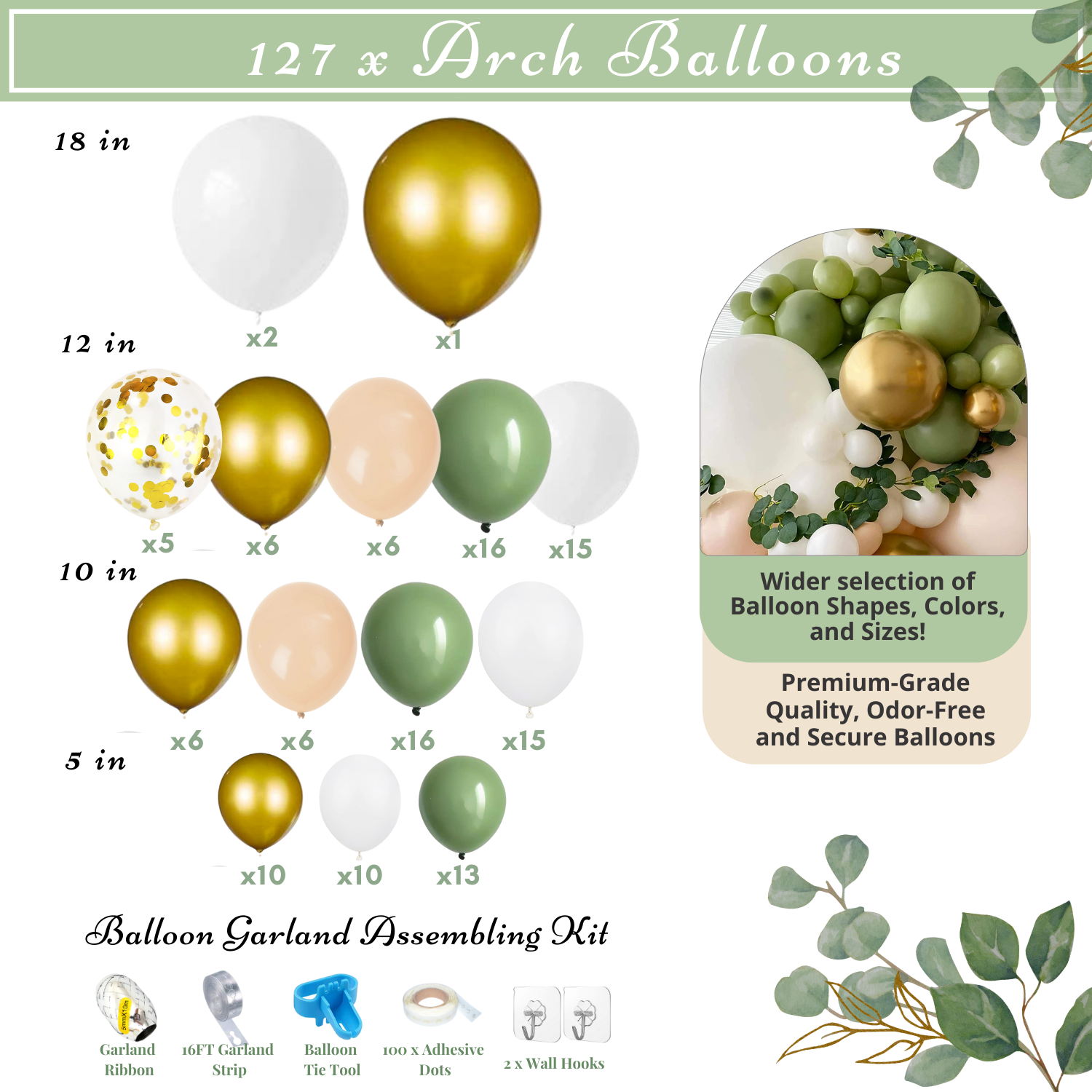 Sage Green Bridal Shower Decorations 2 in 1 Set - Balloon Garland Arch –  Rain Meadow