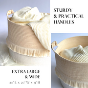 Cotton Rope Basket/ Beige Color/ XL.