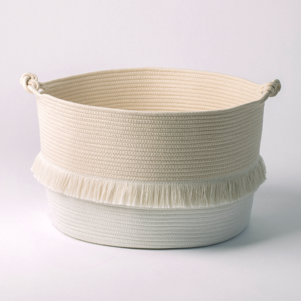 Cotton Rope Basket/ Beige Color/ XL.